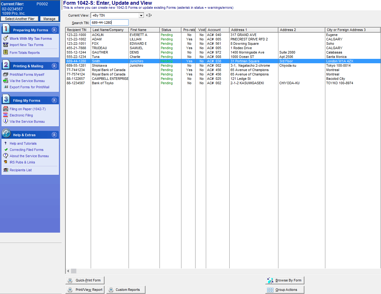 1042 S Software 1042 S EFile Software 1042 S Reporting