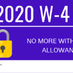 2020 New W 4 Form Elimination Of Withholding Allowances