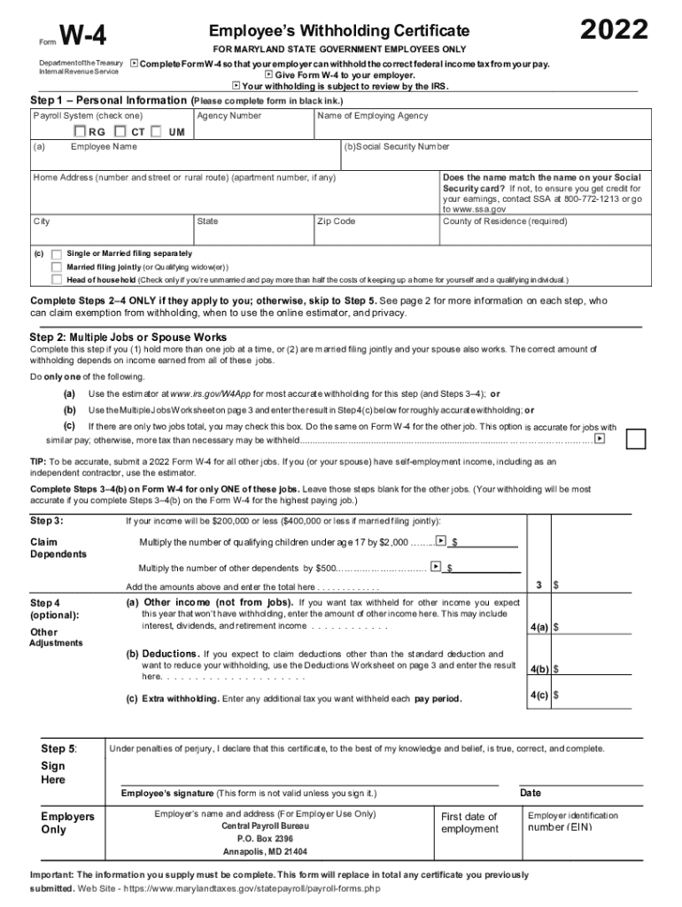 2022 W 4 Withholding Form Fill Online Printable Fillable Blank