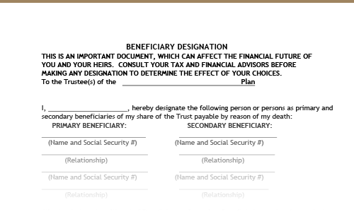 Administrative Forms Red Bank Pension Services