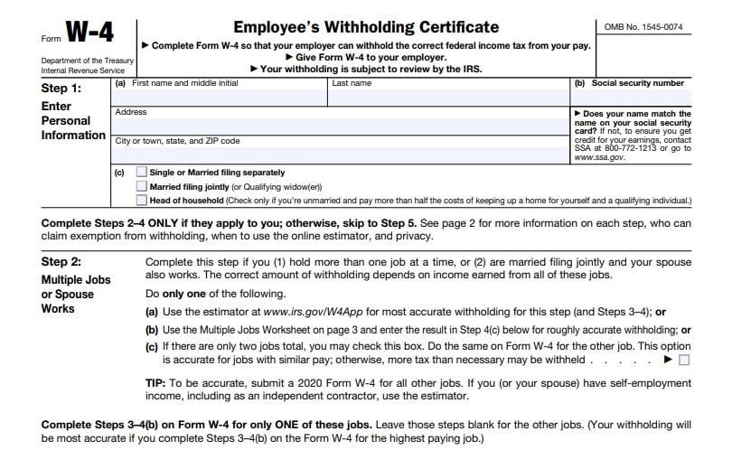 Alabama Printable W4 Form 2021 W4 Form 2021 WithholdingForm