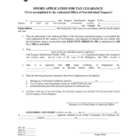 Application For Tax Clearance Certificate How To Obtain Income Tax