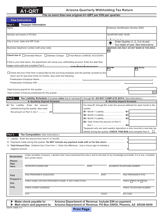 Arizona Department Of Revenue Tax Id Number Tax Walls