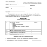 Arkansas Affidavit Of Financial Means Fill Out And Sign Printable PDF