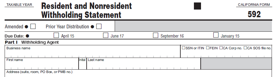 California Form 592 Software And Service 399 EFile