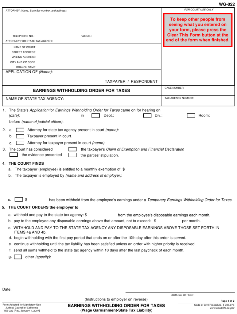 California Retiree Tax Withholding Form WithholdingForm