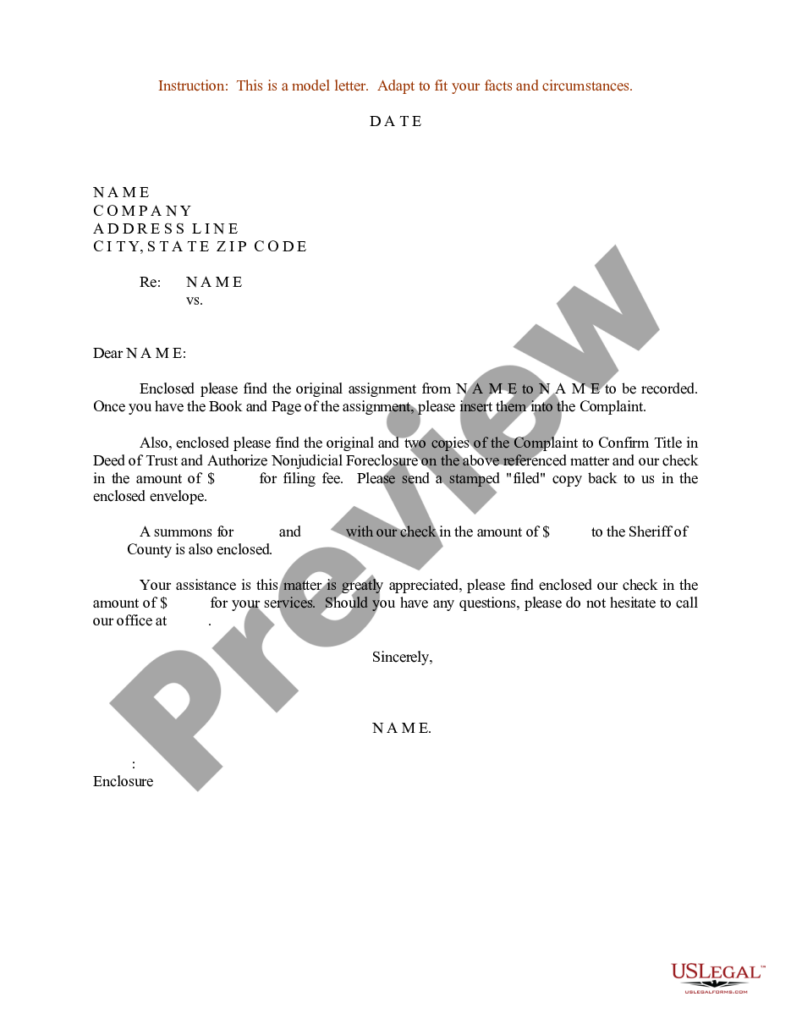 Corrected Assignment Formula US Legal Forms