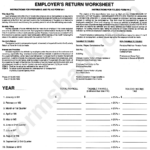 Employer S Return Worksheet Form Printable Pdf Download