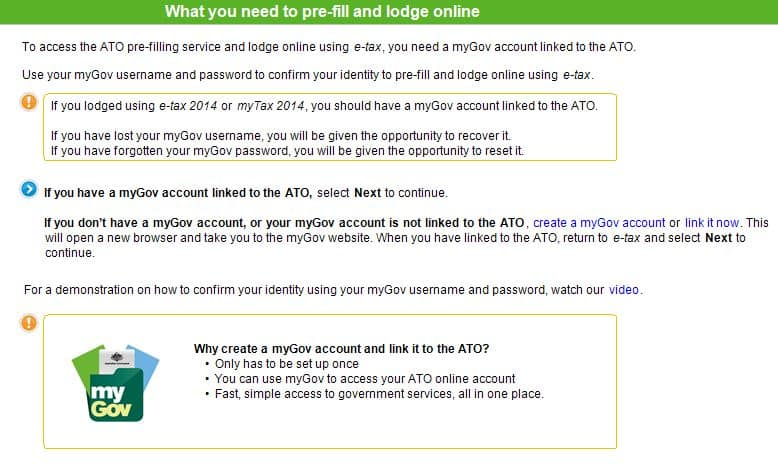 Etax And MyTax AtoTaxRates info