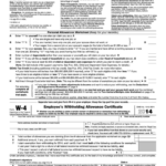 Fillable Forms W 4 Employee S Withholding Allowance Certificate 2014 Missouri Form Mo W 4