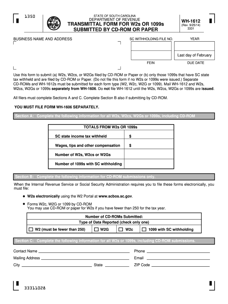 Form 1606 Sc1612 Fill Out Sign Online DocHub