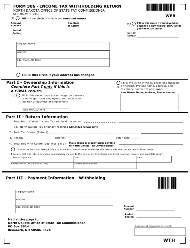 Form 306 SFN28229 Download Fillable PDF Or Fill Online Income Tax 