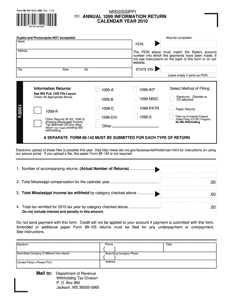 Form Mississippi Annual Fill Out And Sign Printable PDF Template