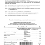 Form Nc 5x Amended Withholding Return Printable Pdf Download