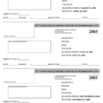 Form Q 1 2 3 4 Employer Quarterly Return Of Withholding Tax 2003