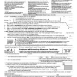 Form W 4 Employee Swithholding Allowance Certificate 2017 Printable