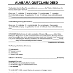 Free Alabama Quitclaim Deed Form Legal Templates