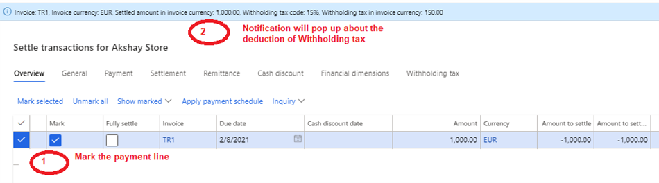  How To Configure Withholding Tax Processing Transactions And 