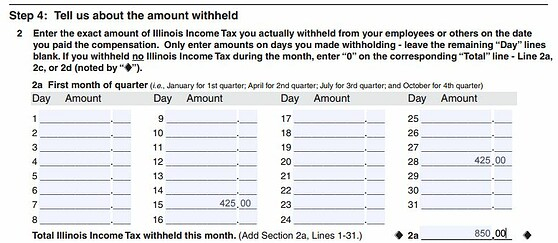 IL 941 Form IL Payroll Tax Reporting Changes Chicago CPA Firm