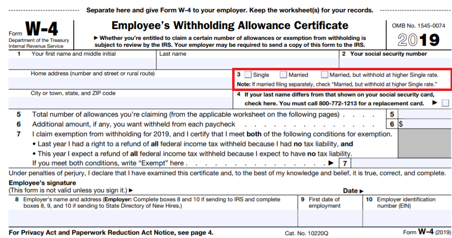 Income Tax Withholding Certificate Change Address Form 