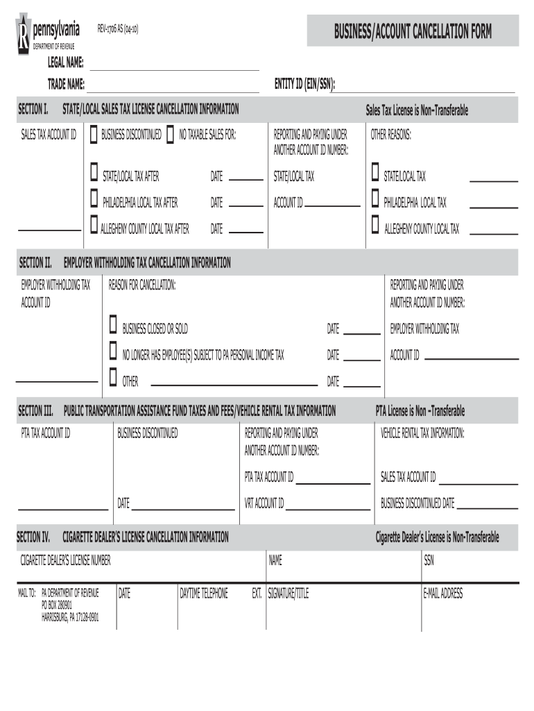 PA DoR REV 1706 2010 Fill Out Tax Template Online US Legal Forms