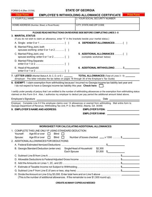 State Of Ga Employee Withholding Form 2022 2022 Employeeform