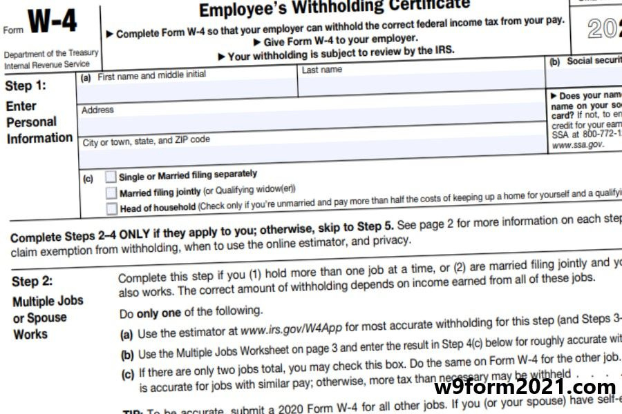 W4 2021 Form Printable 2022 W4 Form