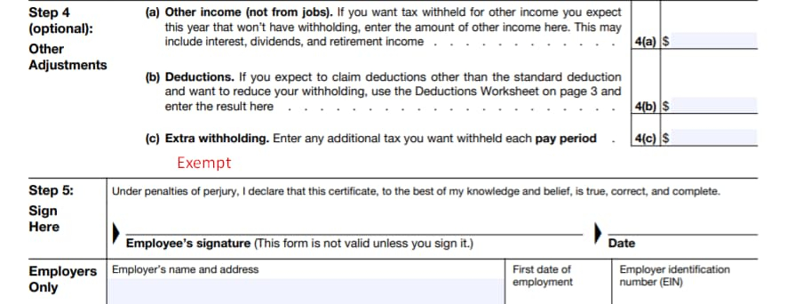 W4 Exemptions 2024 W 4 Forms