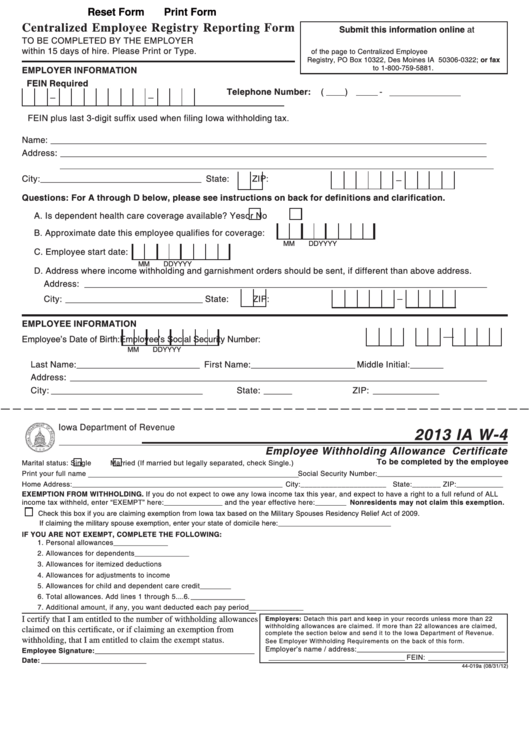 Where To File Employee Withholding Allowance Forms 2022 Employeeform