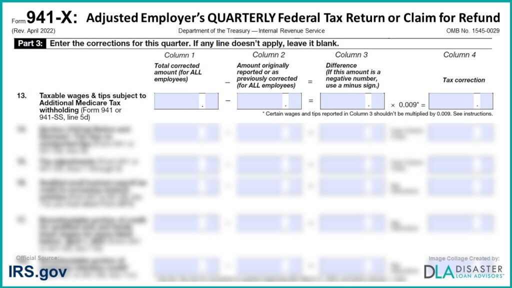 941 X 13 Taxable Wages And Tips Subject To Additional Medicare Tax 