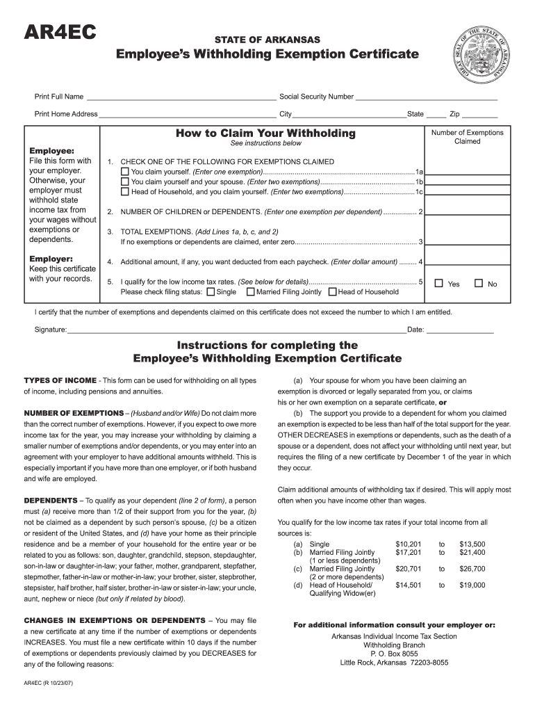 Ar4ec Form Fill Online Printable Fillable Blank PdfFiller