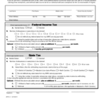 Fillable Federal And State Income Tax Withholding Form Printable Pdf