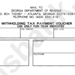 Fillable Form Ga V Withholding Tax Payment Voucher Georgia