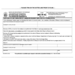 Fillable Form Mo W 4c Withholding Affidavit For Missouri Residents