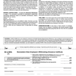 Form Nc 4 Nra Nonresident Alien Employee S Withholding Allowance