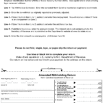 Form NC 5X Download Printable PDF Or Fill Online Amended Withholding