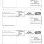 Form Ri 1099pt Rhode Island Pass Through Withholding 2014 Printable