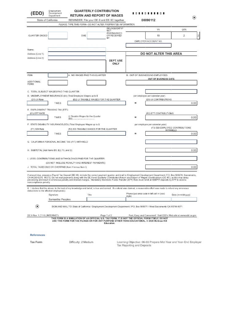 How To Fill Out Edd Employee s Withholding Allowance Certificate 2020 