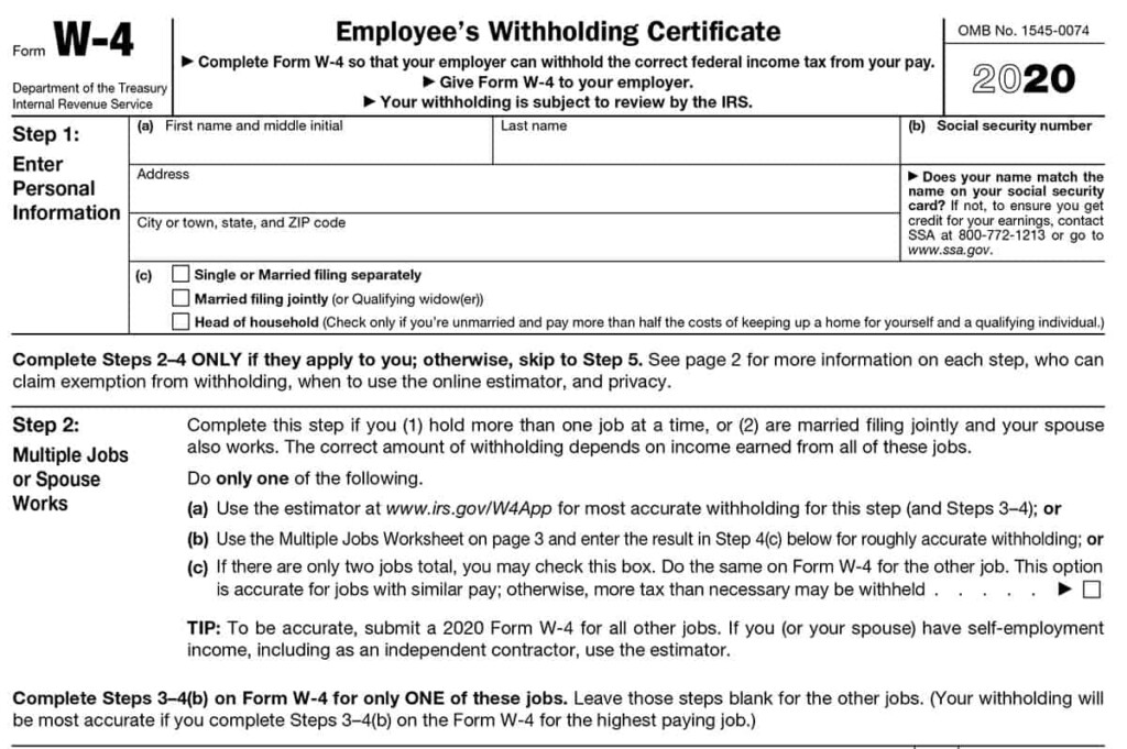 How To Fill Out Form W 4 In 2022 Adjusting Your Paycheck Tax Withholding