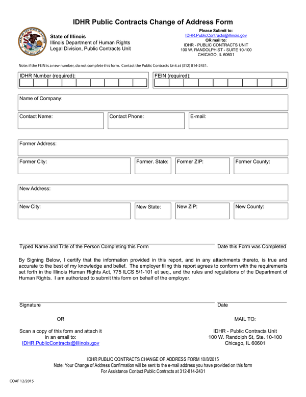 Income Tax Withholding Certificate Change Address Form 