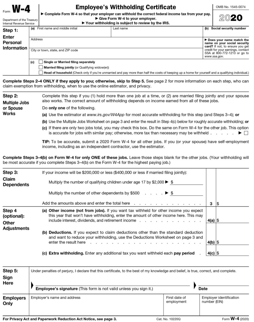 Kentucky Tax Withholding Form 2020 TAXW