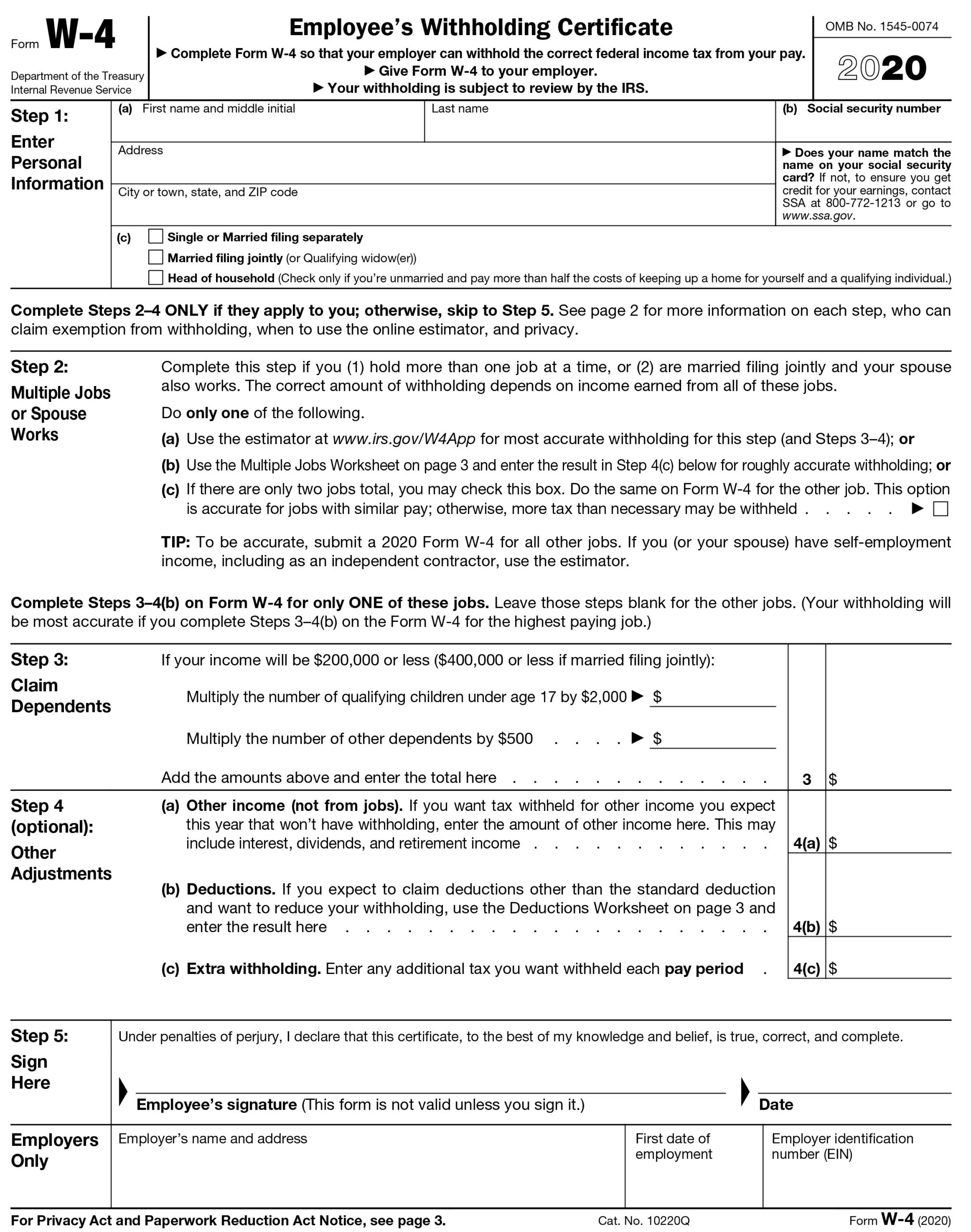 Kentucky Tax Withholding Form 2020 TAXW WithholdingForm