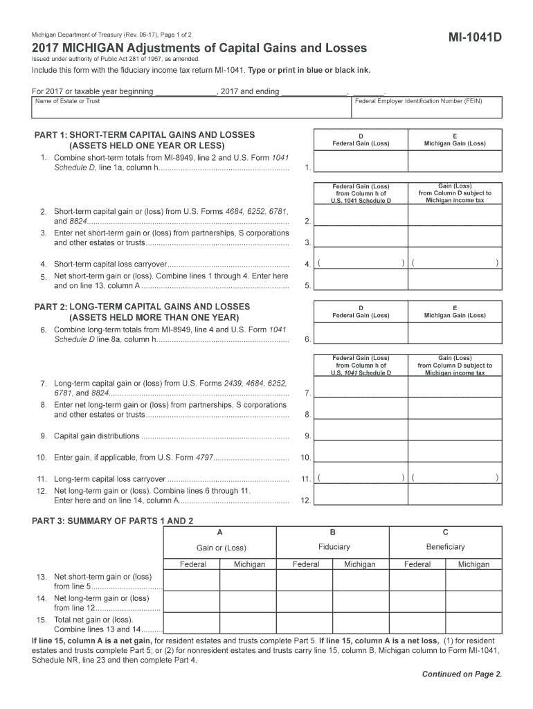 Mi 1041d Fill Out And Sign Printable PDF Template SignNow