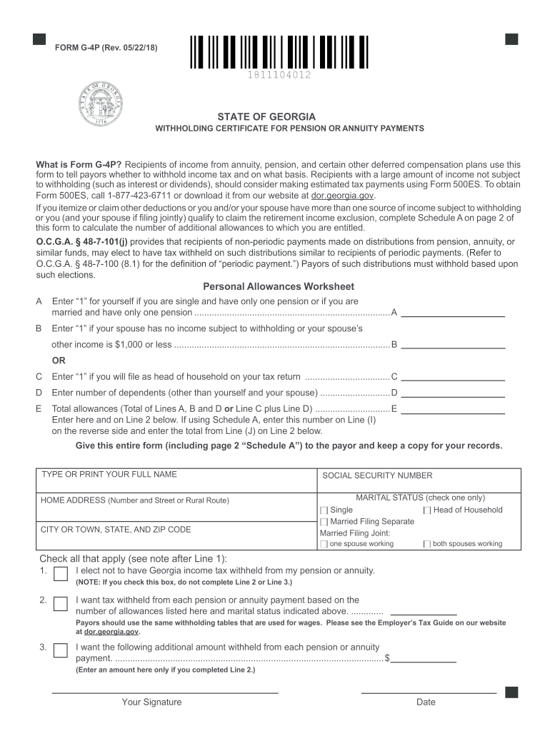 State Of Georgia G 4p Fill Out Sign Online DocHub