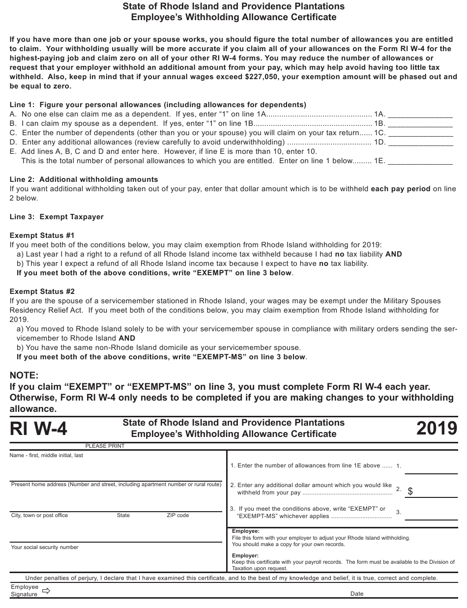 W4 Employee Withholding Allowance Certificate 2021 2022 W4 Form