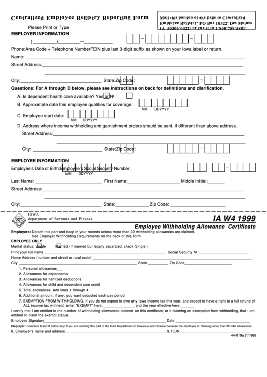 Where To File Employee Withholding Allowance Forms 2022 Employeeform