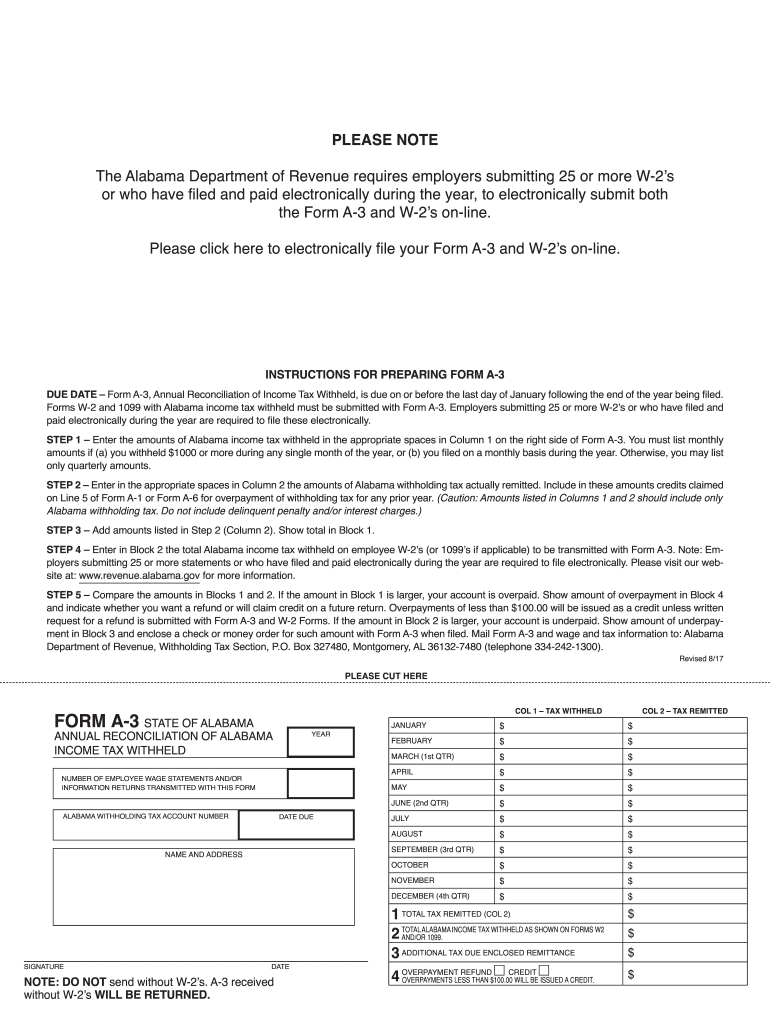 2017 2021 Form AL ADoR A 3 Fill Online Printable Fillable Blank