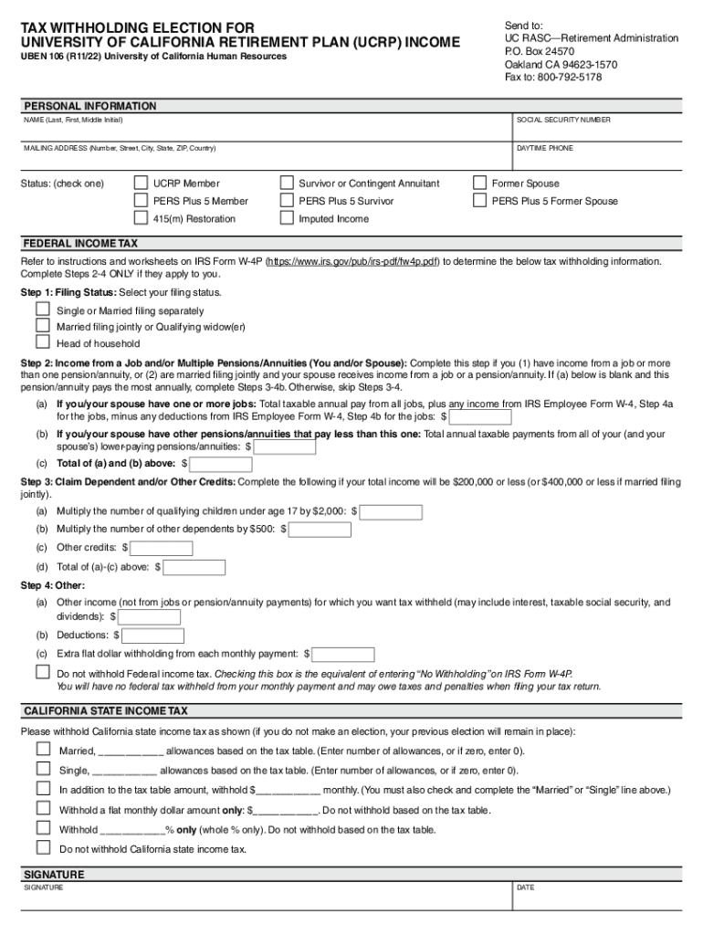 2022 Form CA UBEN 106 Fill Online Printable Fillable Blank PdfFiller