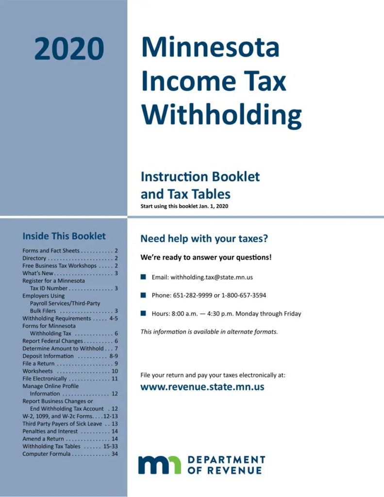 2022 Mn State Tax Withholding Form Samelevel