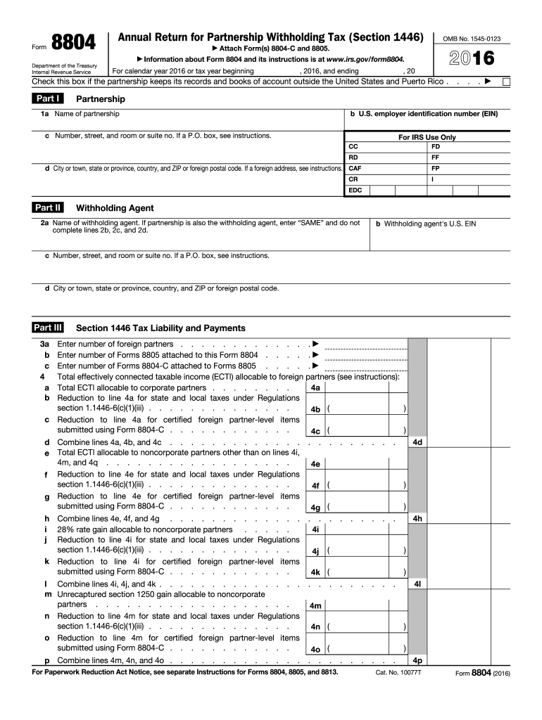 Annual Return For Partnership Withholding Tax Section 1446 Irs Fill 